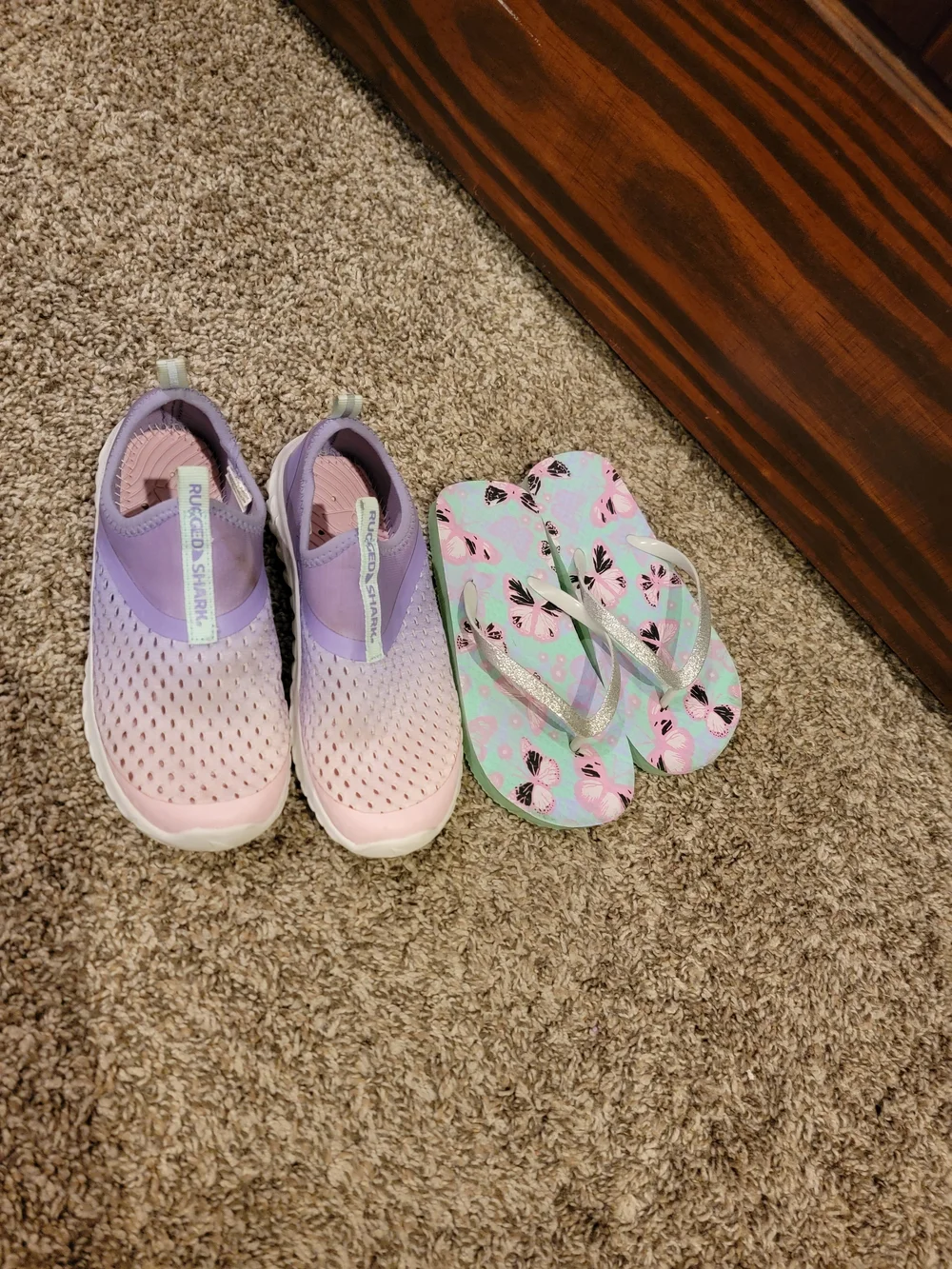 Kids Lavender & Pink Water Shoes – Slip-On Mesh Aquatic Shoe Bundle